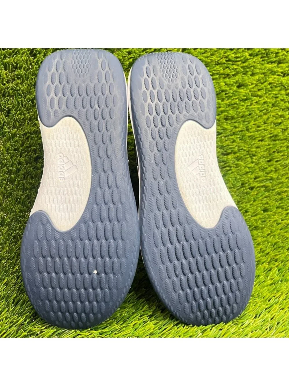Adidas Cloudfoam Pure Womens Size 7 Blue White Athletic Running Shoes Sneakers